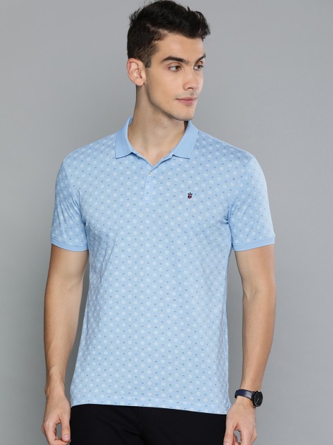 

Louis Philippe Sport Men Blue Printed Polo Collar T-shirt