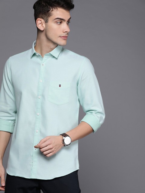 

Louis Philippe Sport Men Blue cSlim Fit Self Design Casual Shirt