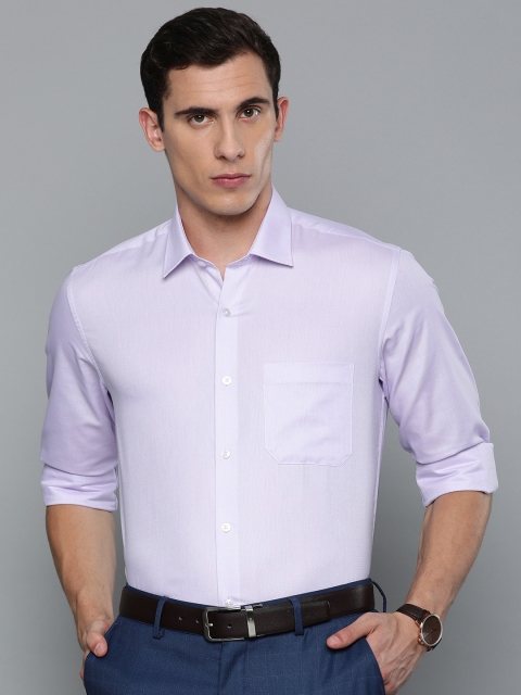 

Louis Philippe Men Lavender Slim Fit Self Design Formal Shirt