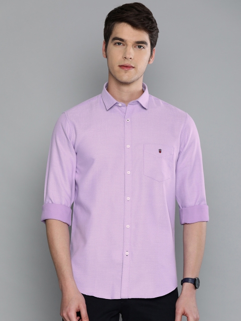 

Louis Philippe Sport Men Lavender & White Super Slim Fit Self Design Casual Shirt