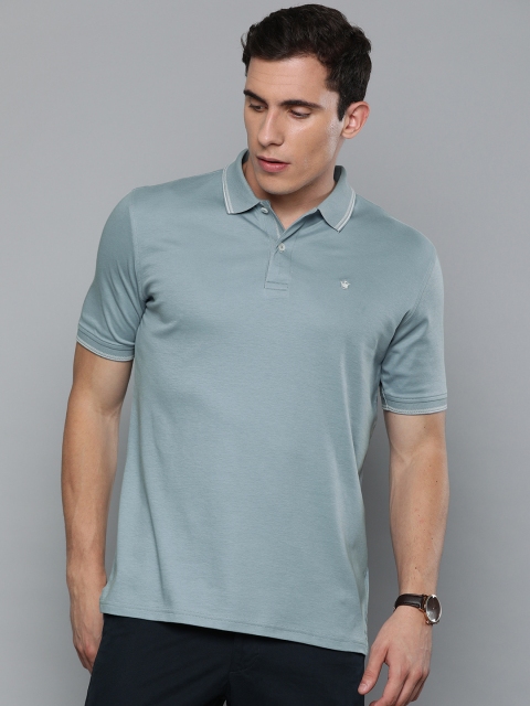 

Louis Philippe Men Grey Solid Polo Collar Golf T-shirt