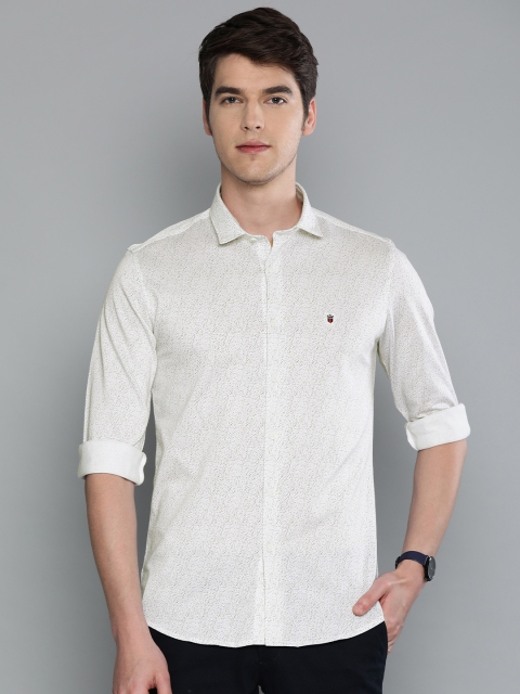 

Louis Philippe Sport Men White & Black Super Slim Fit Printed Casual Shirt