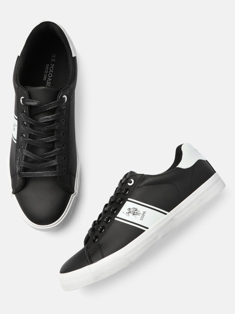 

U.S. Polo Assn. Men Black Solid PUETRO Sneakers
