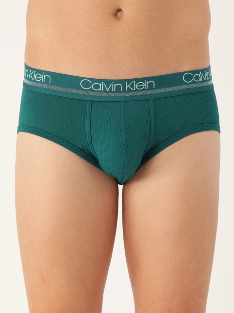 

Calvin Klein Underwear Men Teal Green Solid Briefs NB2173OI6