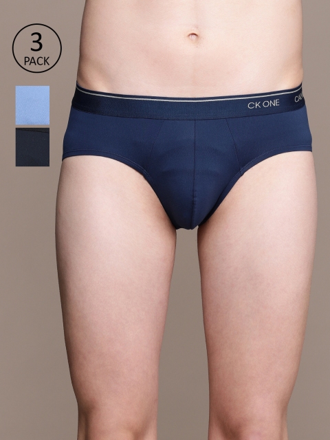 

Calvin Klein Underwear Men Blue Pack Of 3 Solid Brief NB2389PSA