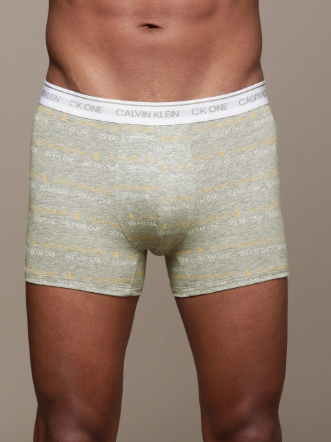 

NEW Calvin Klein Underwear Men Grey Printed Low Rise Trunk NB2216SK9