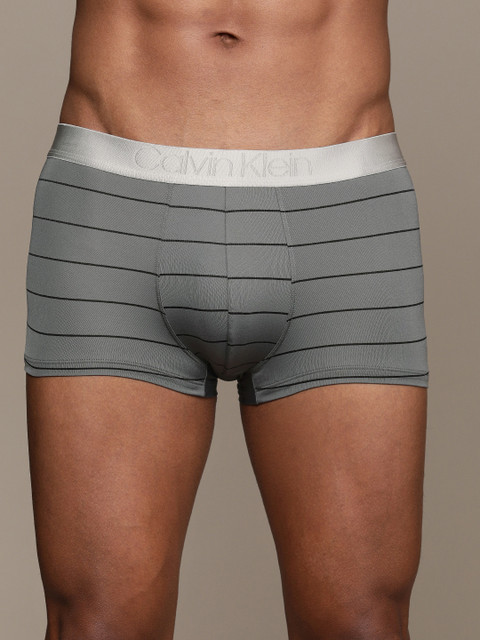 

Calvin Klein Underwear Men Grey & Black Striped Trunks NB2425GS7