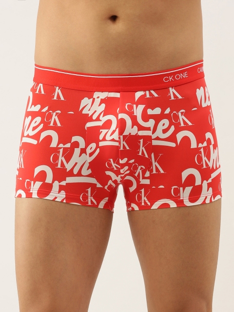 

Calvin Klein Underwear Men Red & White Low Rise Printed Trunks NB2225LP9