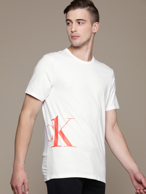 

Calvin Klein Underwear Men White Printed Lounge Tshirt