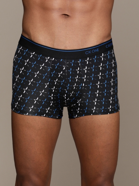 

Calvin Klein Underwear Men Black & Blue Printed Low Rise Trunk NB2225SP6
