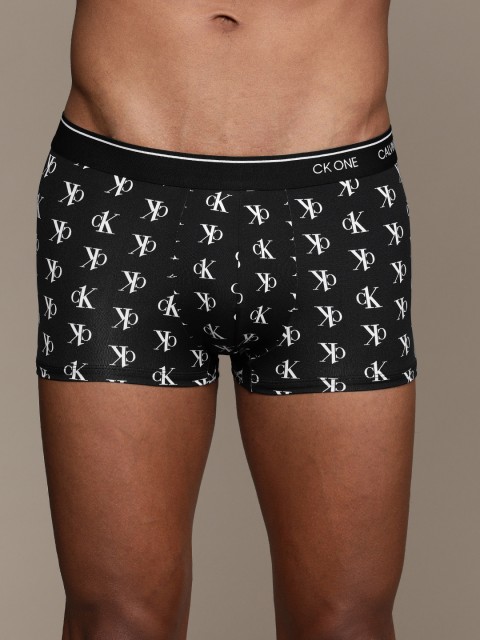 

Calvin Klein Underwear Men Black & White Printed Low Rise Trunk NB2225SL5