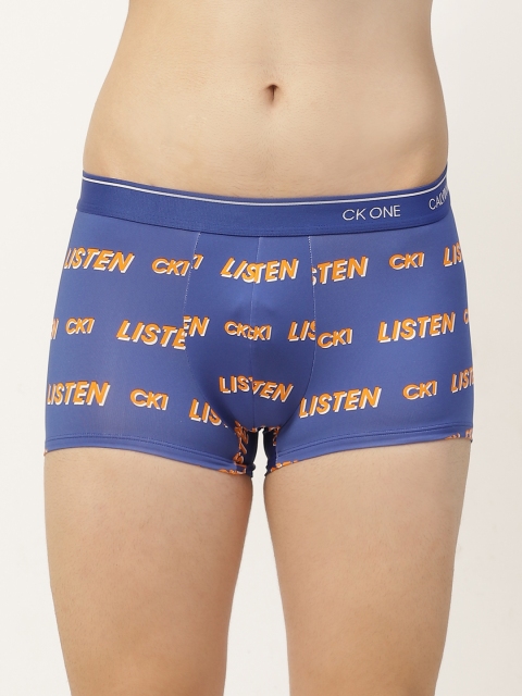 

Calvin Klein Underwear Men Blue & Orange Printed Low Rise Trunks NB2225LP4