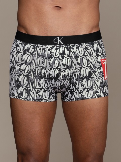 

Calvin Klein Underwear Men White & Grey Printed Low Rise Trunk NB2353CP6