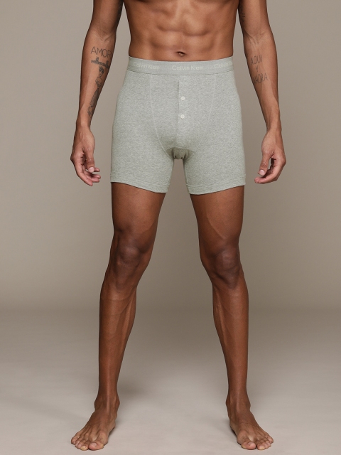 

Calvin Klein Underwear Men Grey Melange Solid Trunks U3009D080