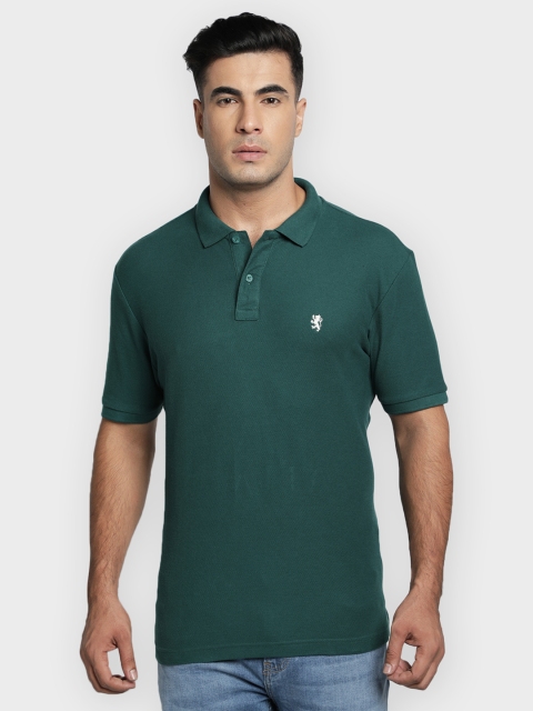 

Red Tape Men Green Solid Polo Collar T-shirt