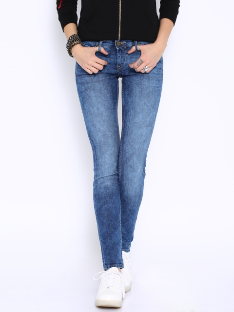 

Ed Hardy Blue Super-Skinny Ankle-Length Jeans