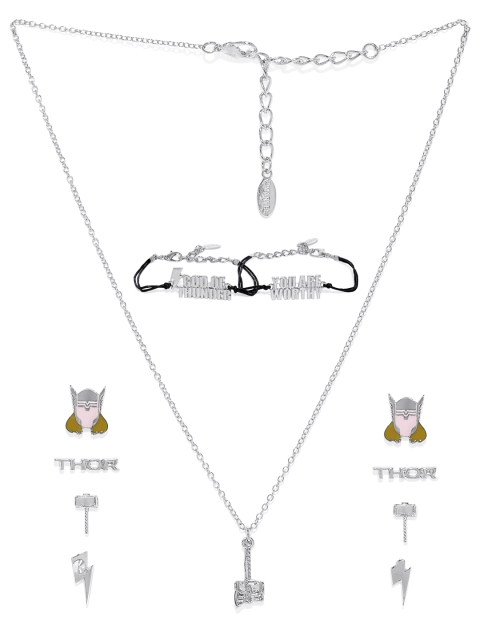 

EFG Silver-Toned Marvel Avengers Thor Jewellery Set