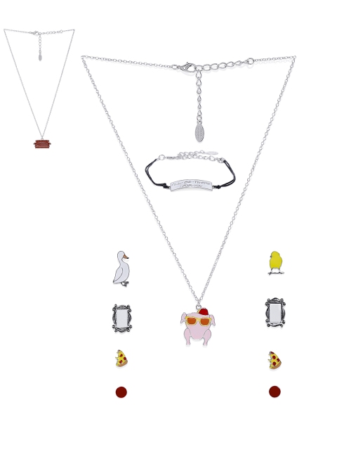 

EFG Silver-Toned Friends Pivot Jewellery Set