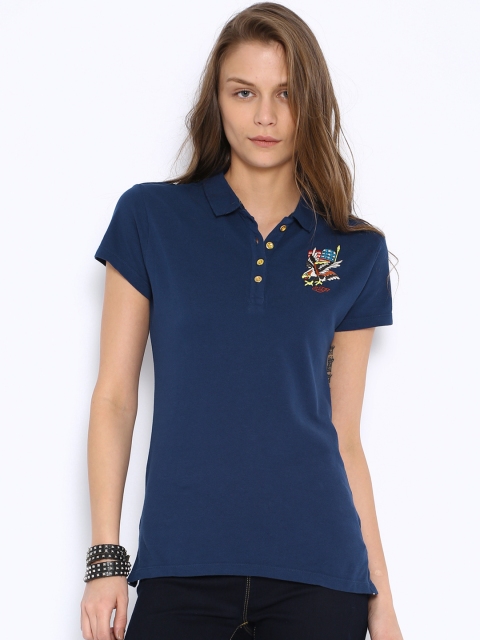 

Ed Hardy Navy Polo Pure Cotton T-shirt, Navy blue