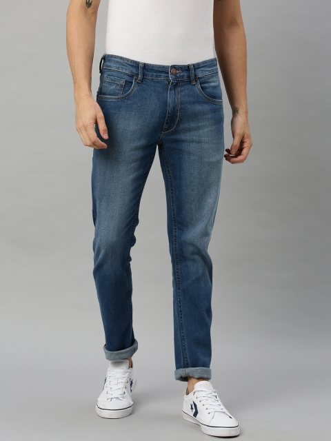 

HERE&NOW Men Blue Slim Fit Mid-Rise Clean Look Stretchable Jeans