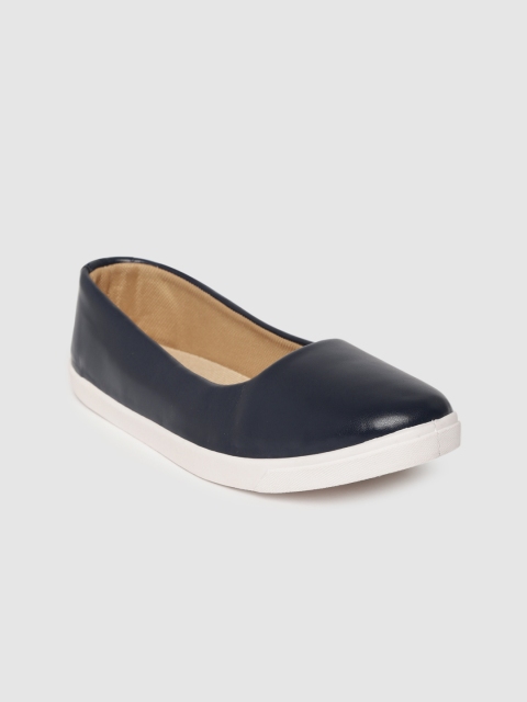 

Mast & Harbour Women Navy Blue Solid Ballerinas