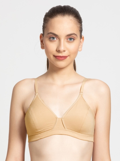 

Jockey Beige Solid Non-Wired Lightly Padded Beginners Bra MJ06-0105-SKIN
