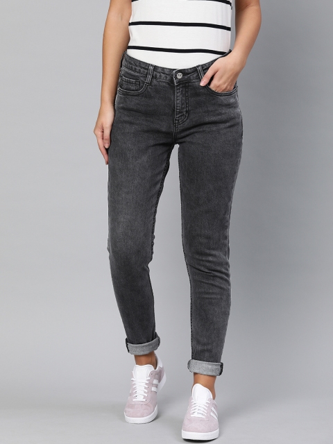 

Harvard Women Black Skinny Fit Mid-Rise Clean Look Stretchable Jeans