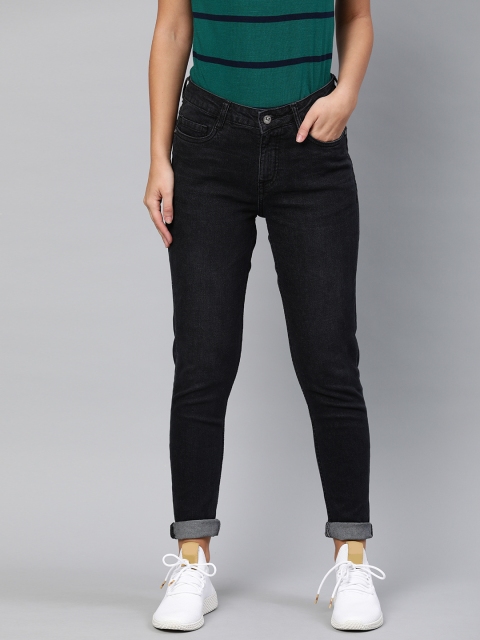 

Harvard Women Black Skinny Fit Mid-Rise Clean Look Stretchable Jeans