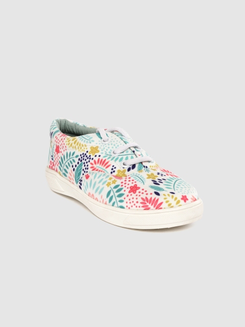 

YK Girls Multicoloured Leaf Print Sneakers, Multi