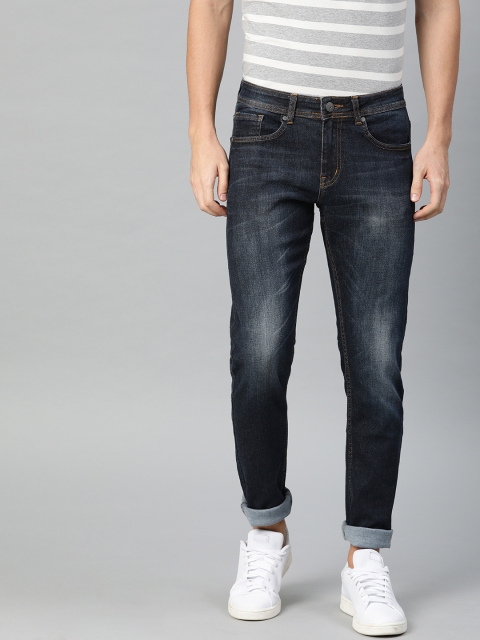 

American Crew Men Blue Slim Fit Mid-Rise Clean Look Stretchable Jeans