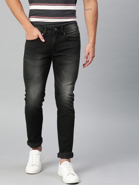 

American Crew Men Black Slim Fit Mid-Rise Clean Look Stretchable Jeans