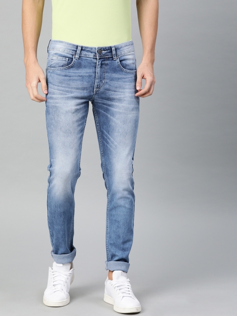 

American Crew Men Blue Slim Fit Mid-Rise Clean Look Stretchable Jeans