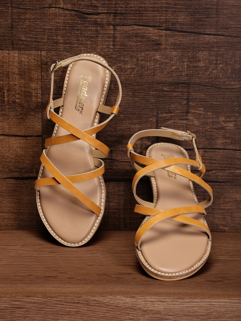 

Roadster Women Mustard Yellow Solid Open Toe Flats