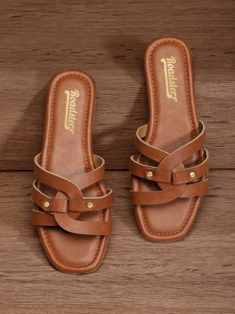 

Roadster Women Brown Solid Open Toe Flats