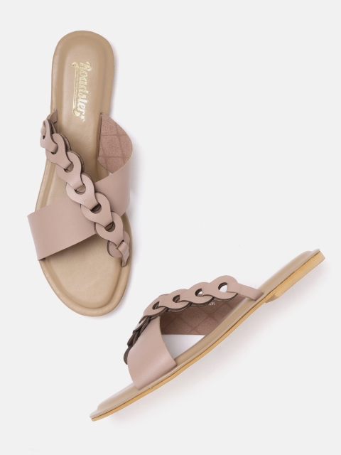 

Roadster Women Dusty Pink Braided Open Toe Flats