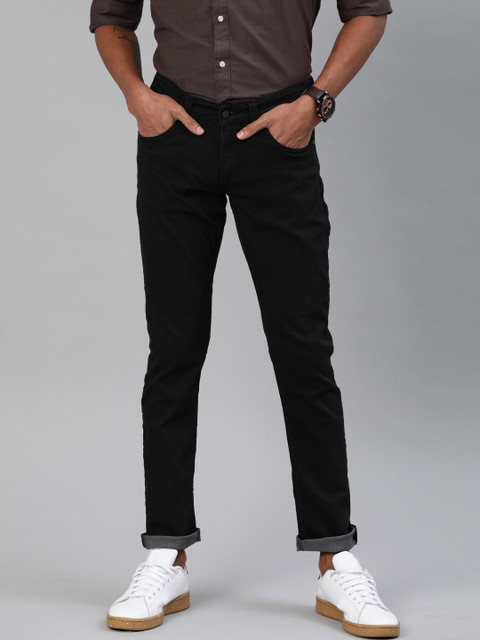 

SPYKAR Men Black Rover Slim Fit Low-Rise Clean Look Jeans