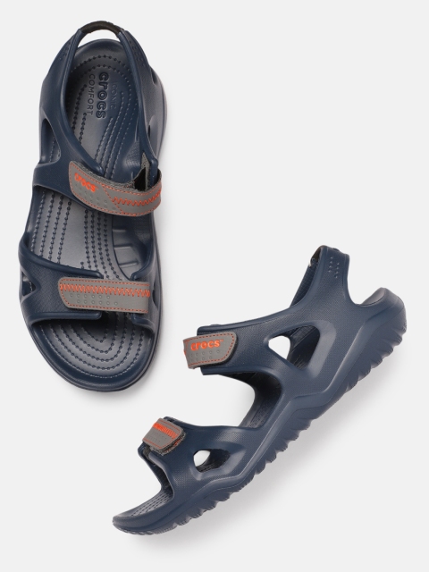 

Crocs Men Navy Blue & Grey Swiftwater River Sports Sandals