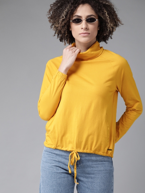 

Roadster Women Mustard Yellow Solid Top