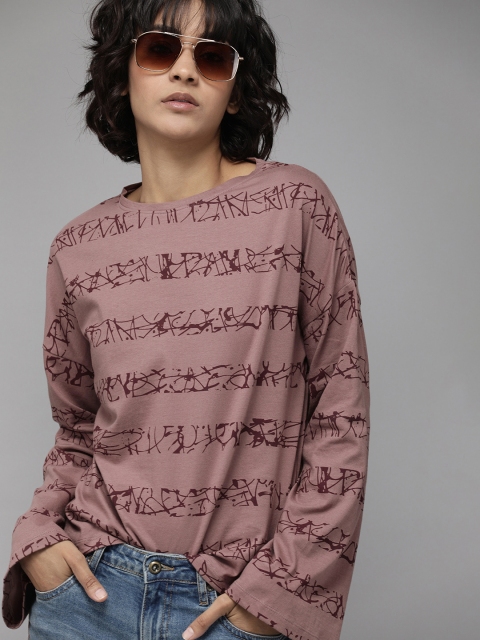 

Roadster Women Brown Printed Top