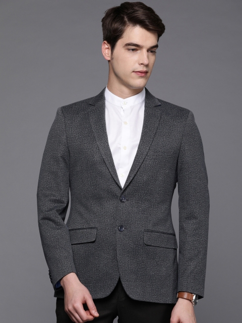

Raymond Men Grey Slim Fit Solid Single-Breasted Formal Blazer