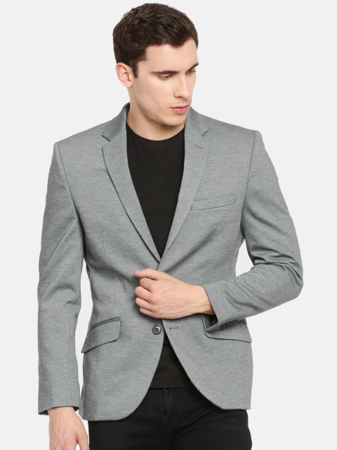 

Parx Men Grey Solid Urban Fit Single-Breasted Casual Blazer