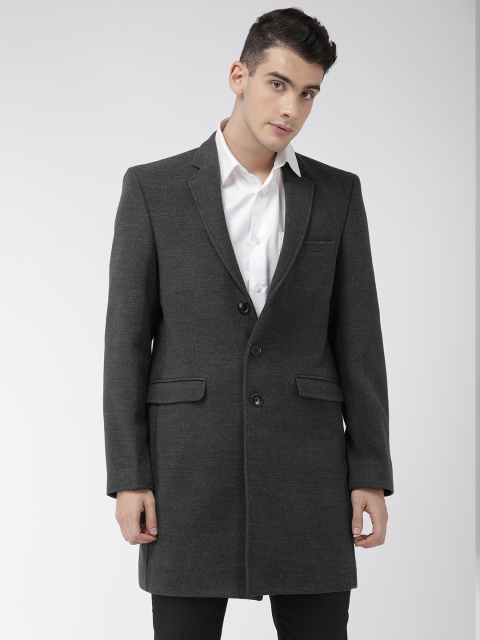 

Raymond Men Charcoal Grey Contemporary Fit Solid Single-Breasted Formal Longline Blazer