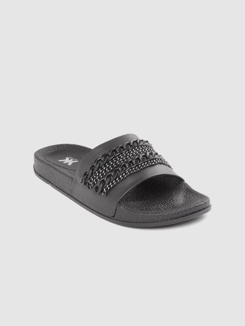 

Kook N Keech Women Black Embellished Open Toe Flats