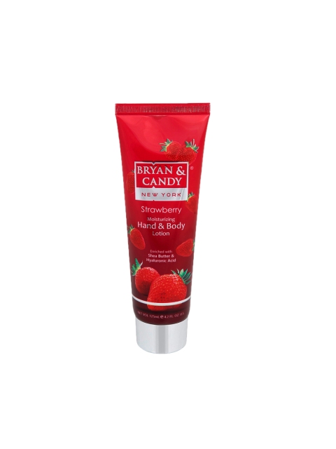 

BRYAN & CANDY NEW YORK Unisex Strawberry Moisturizing Hand & Body Lotion 125 ml, Red