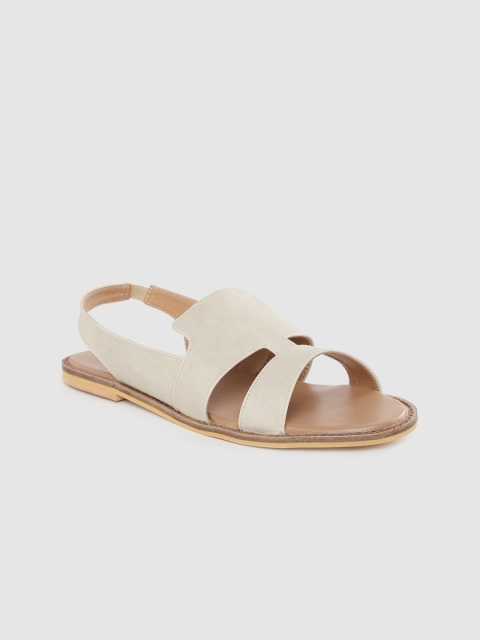 

Roadster Women Off-White Solid Open Toe Flats
