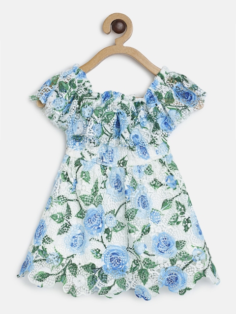 

United Colors of Benetton Girls Multicoloured Printed A-Line Dress, Multi