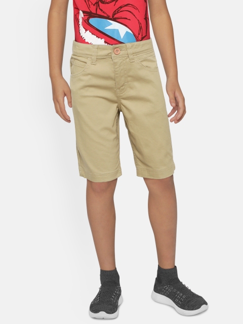 

United Colors of Benetton Boys Khaki Solid Regular Fit Shorts