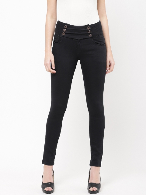 

urSense Women Black Slim Fit Solid Jeans