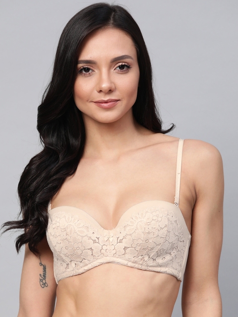 

Marks & Spencer Coffee Brown Self Design Non-Wired Non-Padded Everyday Bra T332990