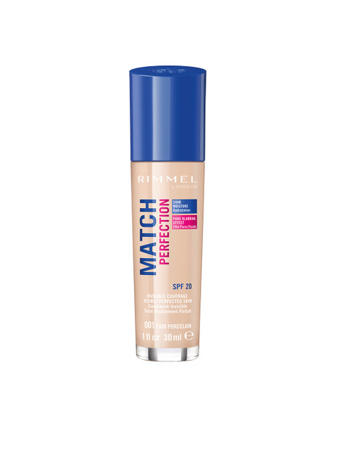 

RIMMEL London 001 Fair Porcelain Match Perfection Foundation 30 ml, Beige